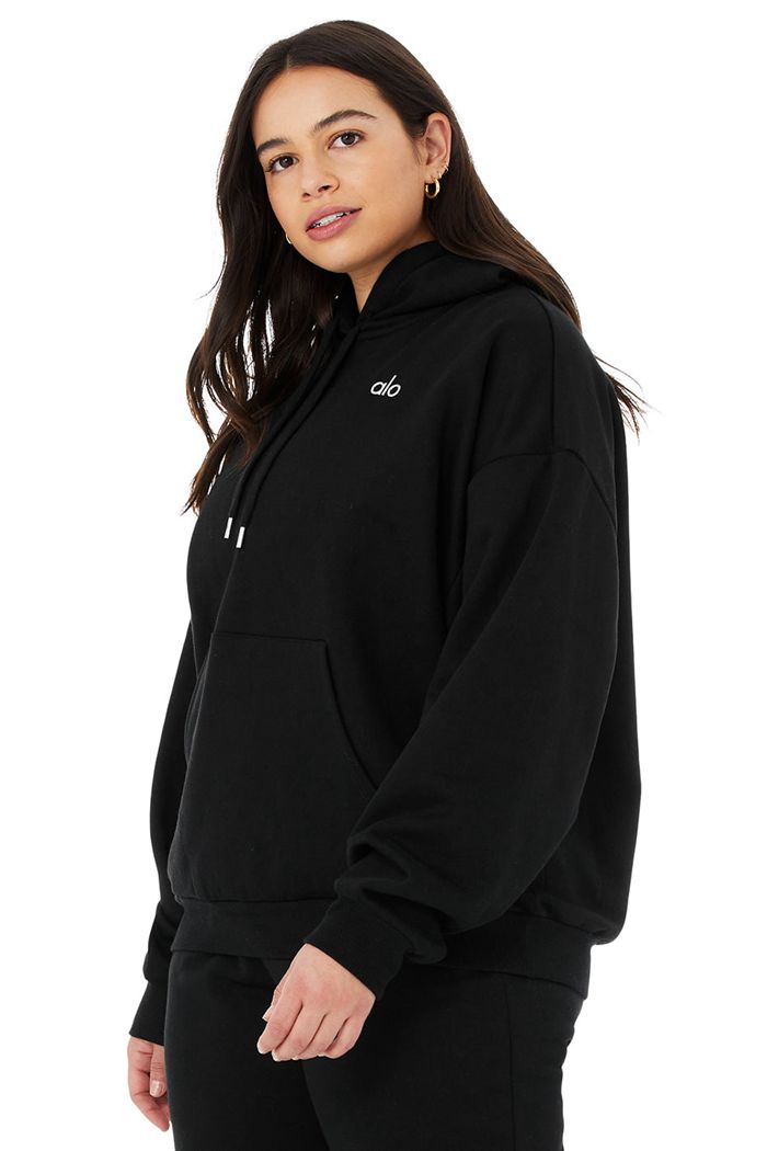 Alo Yoga Accolade Hoodie Dam Svarta | 1496728-AV