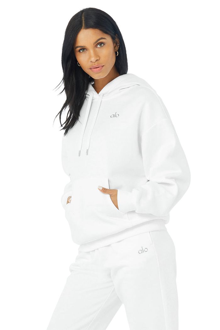 Alo Yoga Accolade Hoodie Dam Vita | 0317968-FU