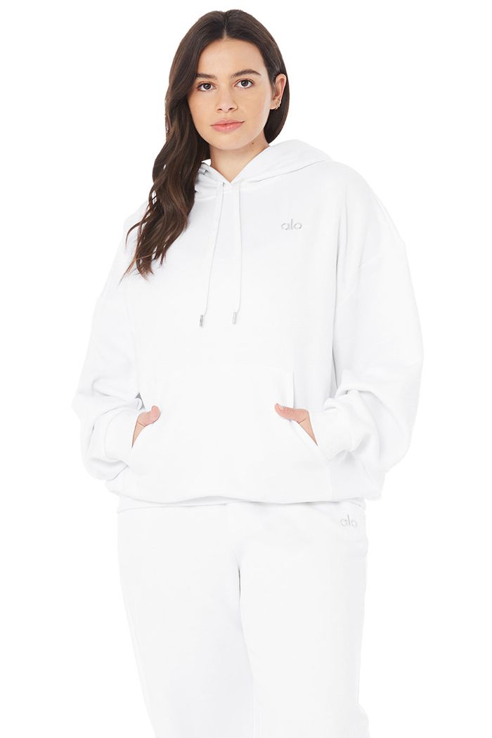 Alo Yoga Accolade Hoodie Dam Vita | 0317968-FU