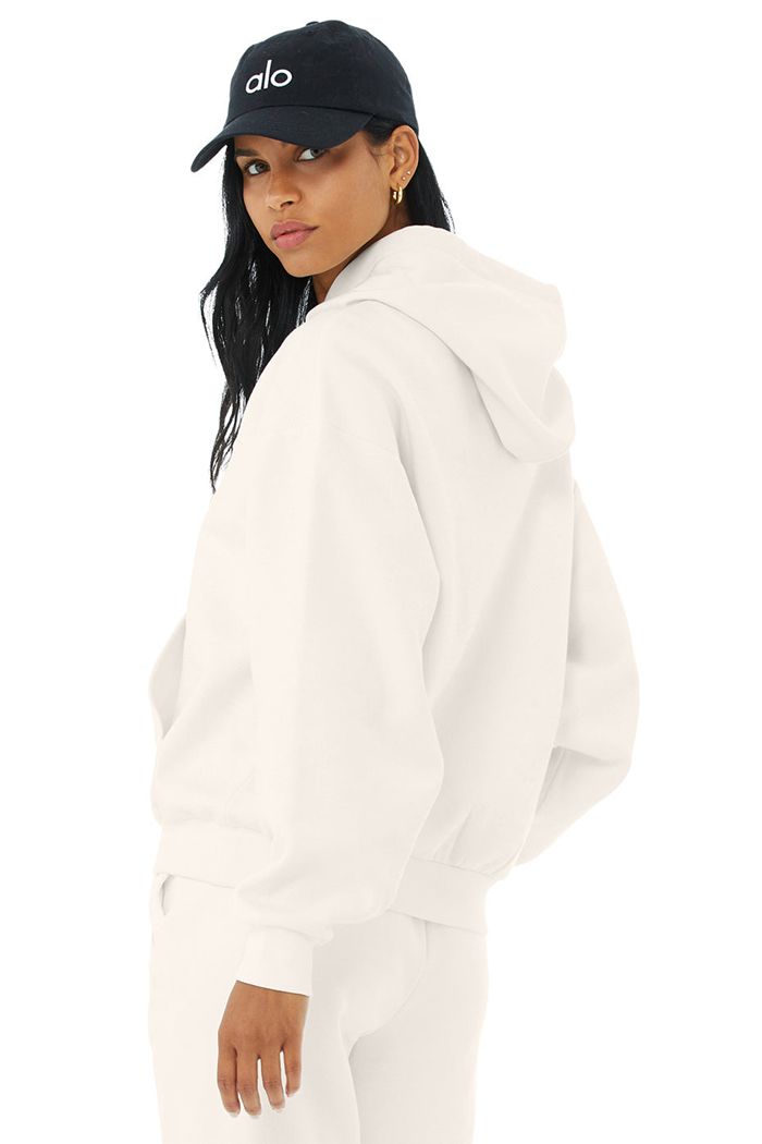 Alo Yoga Accolade Hoodie Dam Vita | 9025684-LY