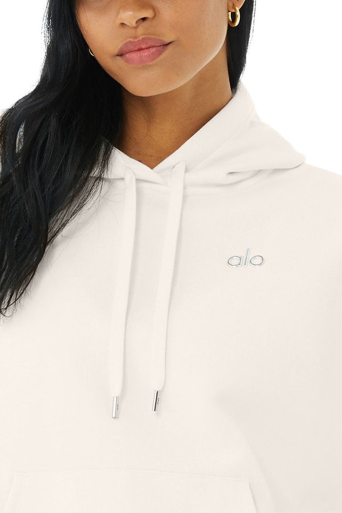 Alo Yoga Accolade Hoodie Dam Vita | 9025684-LY