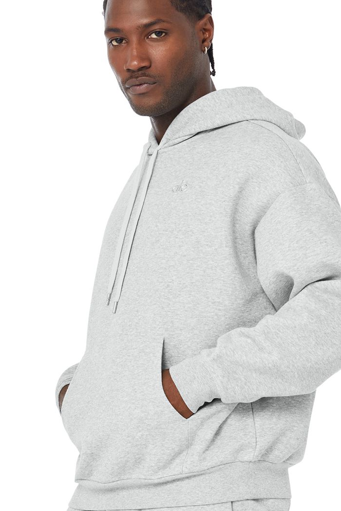 Alo Yoga Accolade Hoodie Herr Grå | 2864950-ZD