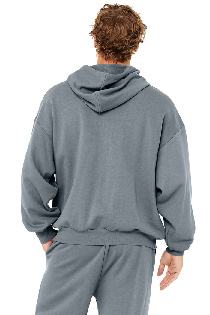 Alo Yoga Accolade Hoodie Herr Grå | 9382154-ML