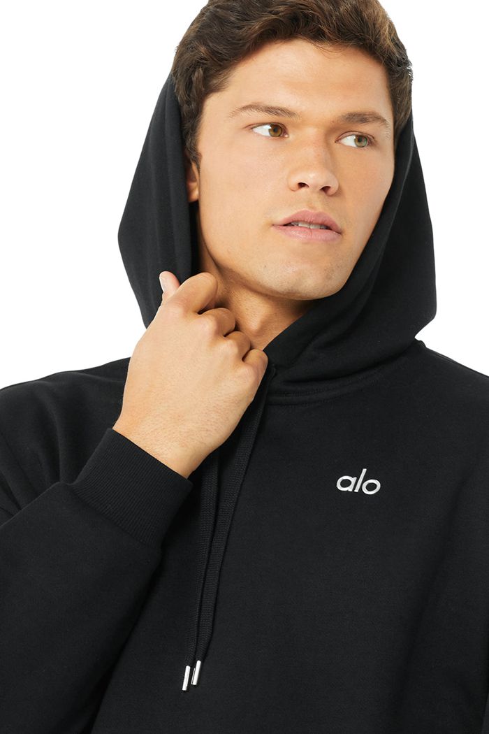 Alo Yoga Accolade Hoodie Herr Svarta | 5374689-WT