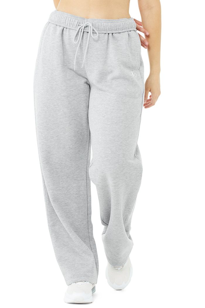 Alo Yoga Accolade Straight Leg Sweat Byxor Dam Grå | 4380967-NB