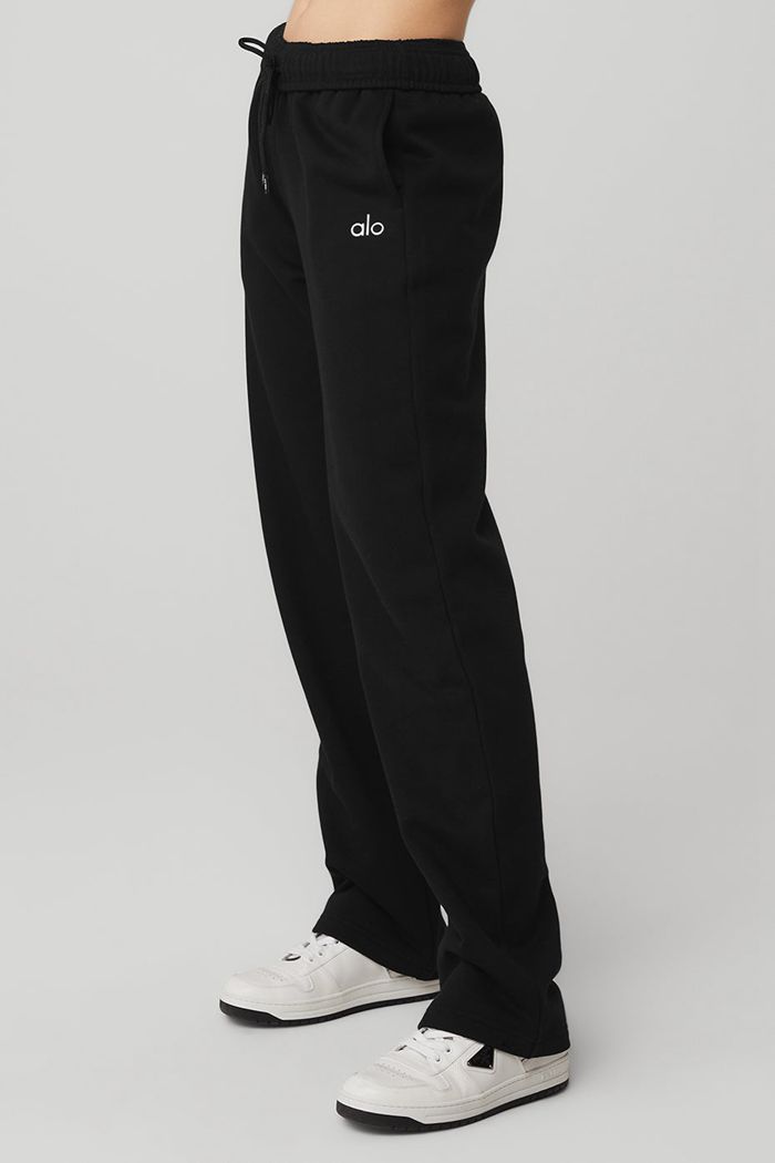 Alo Yoga Accolade Straight Leg Sweat Byxor Dam Svarta | 4682930-YI