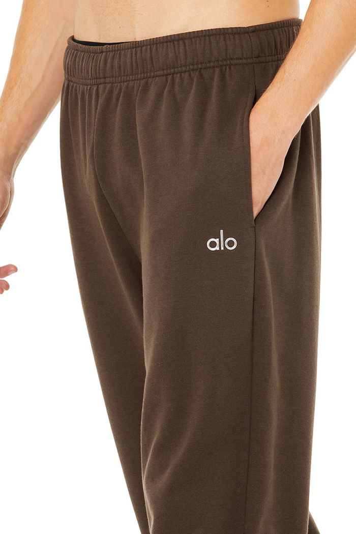 Alo Yoga Accolade Straight Leg Sweat Byxor Herr Svarta | 5164709-HJ