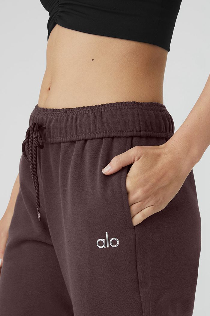 Alo Yoga Accolade Straight Leg Sweat Byxor Dam Svarta | 9683740-LO