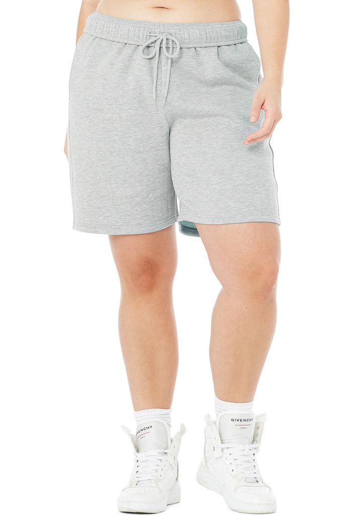 Alo Yoga Accolade Sweat Short Dam Grå | 6814057-KQ