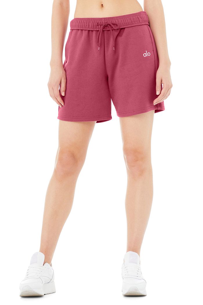 Alo Yoga Accolade Sweat Short Dam Lila | 9126703-MK