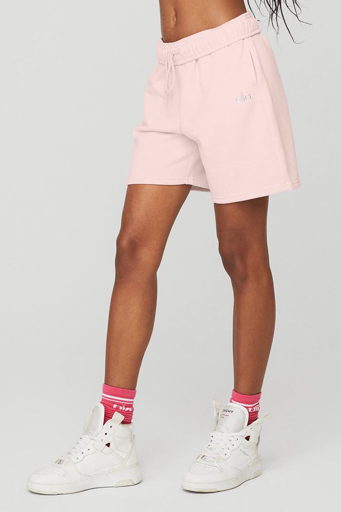 Alo Yoga Accolade Sweat Short Dam Rosa | 2150673-XW