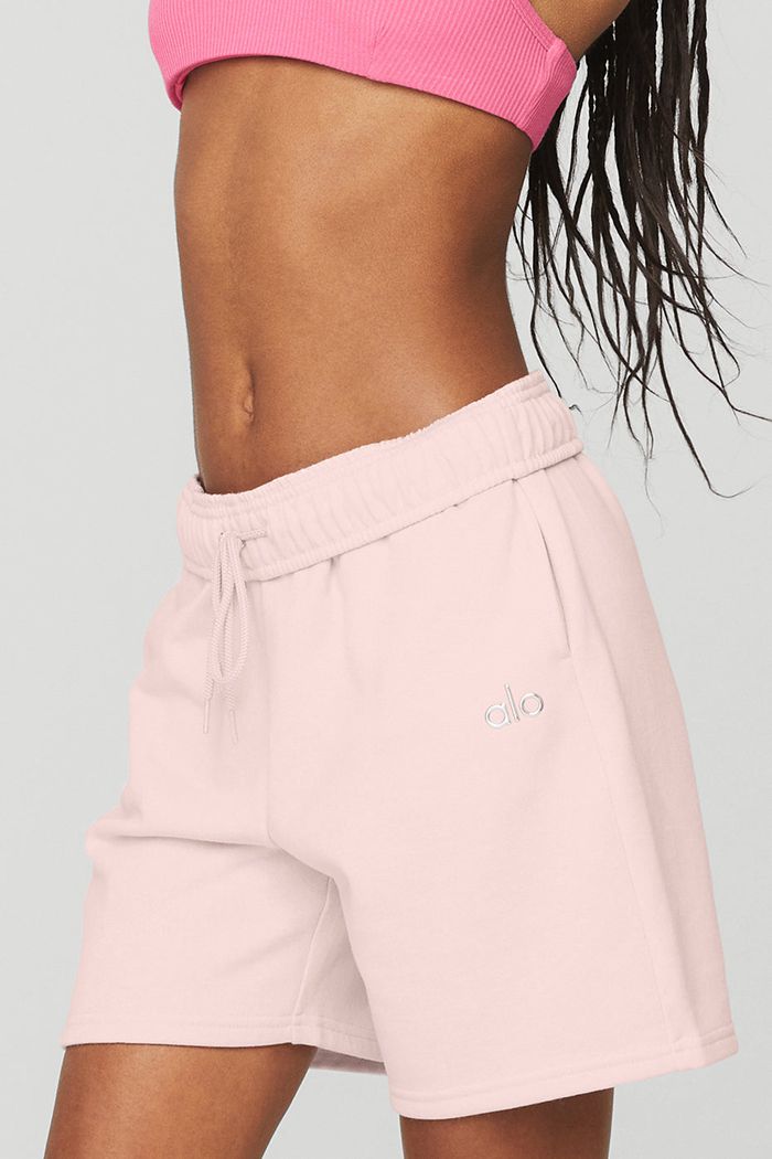 Alo Yoga Accolade Sweat Short Dam Rosa | 2150673-XW