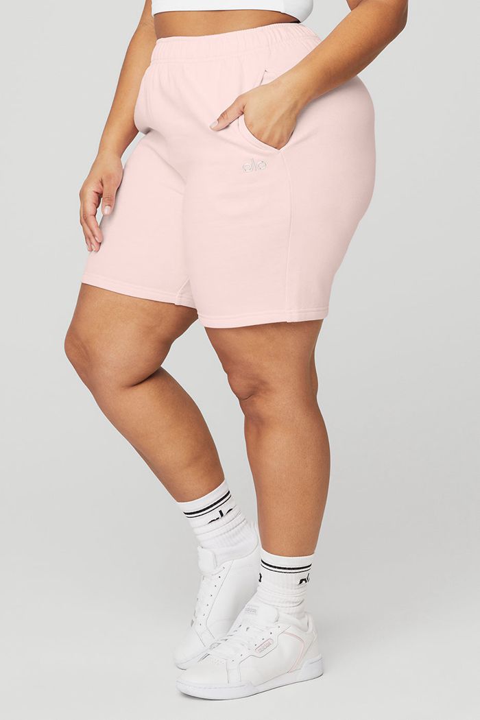 Alo Yoga Accolade Sweat Short Dam Rosa | 2150673-XW