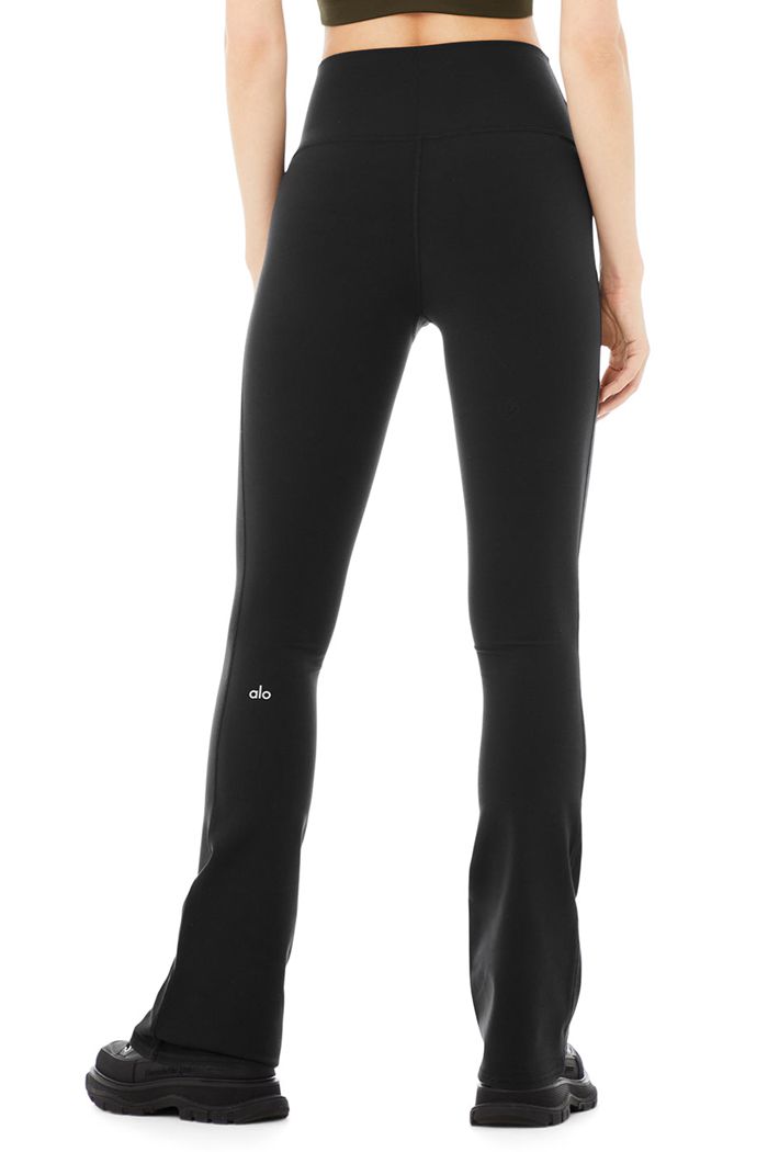 Alo Yoga Airbrush High-Midja 7/8 Bootcut Leggings Dam Svarta | 6231459-UZ