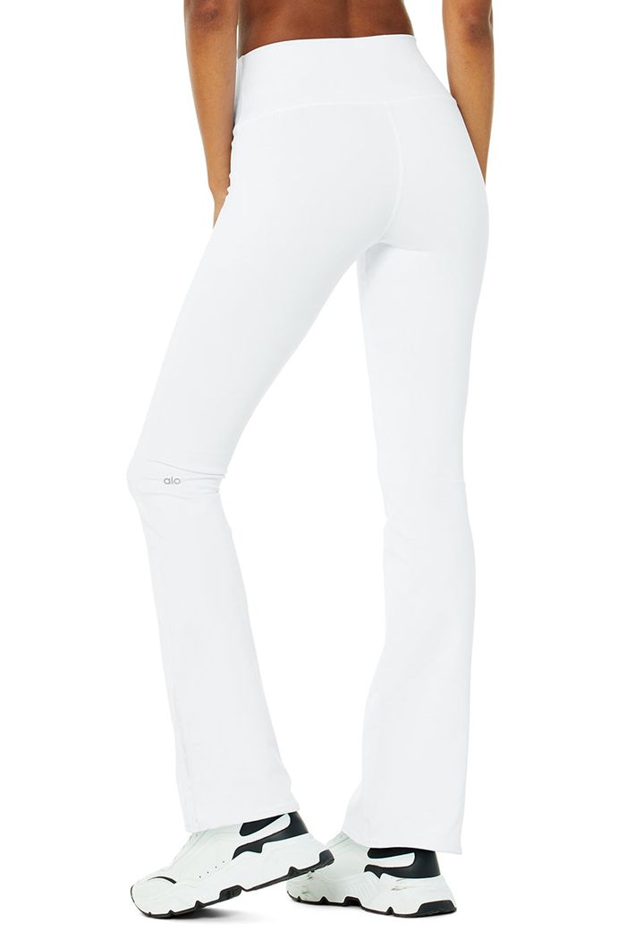 Alo Yoga Airbrush High-Midja Bootcut Leggings Dam Vita | 3142685-CP