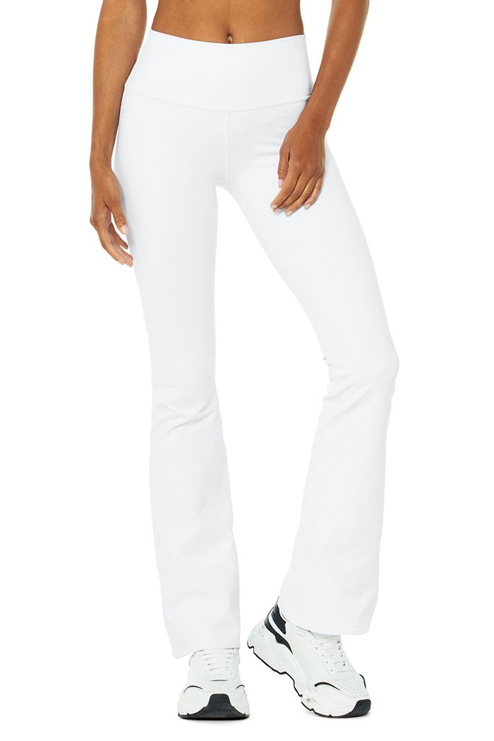 Alo Yoga Airbrush High-Midja Bootcut Leggings Dam Vita | 3142685-CP