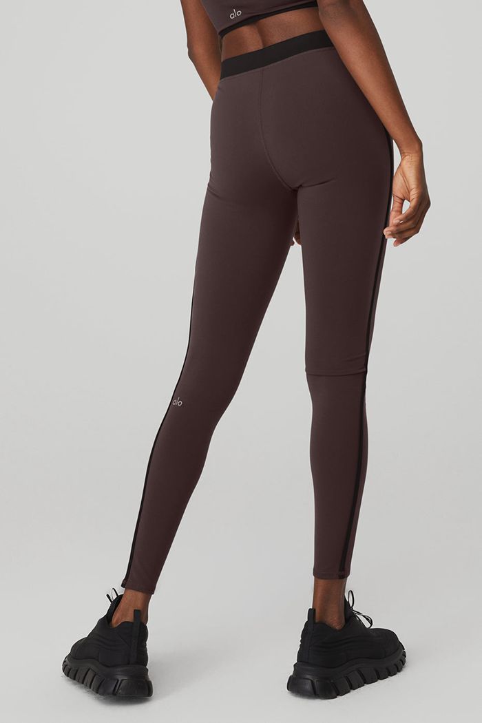 Alo Yoga Airbrush High-Midja Stream Fodrade Leggings Dam Svarta | 1639257-PZ