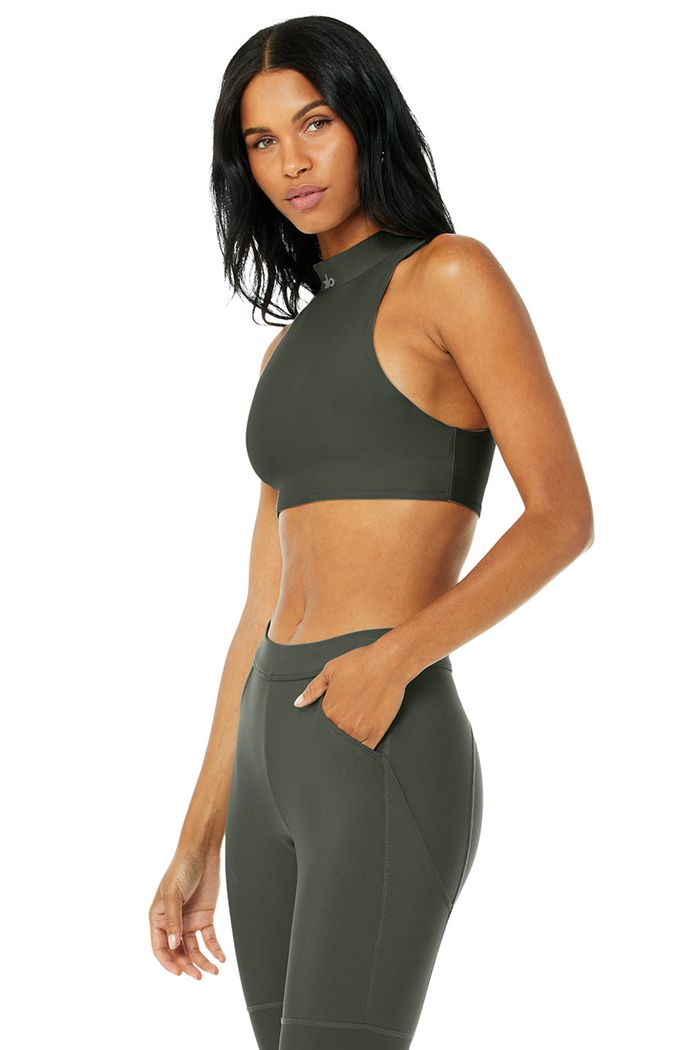 Alo Yoga Airlift Fuse Tank Tops Dam Mörkgröna | 8743620-TJ