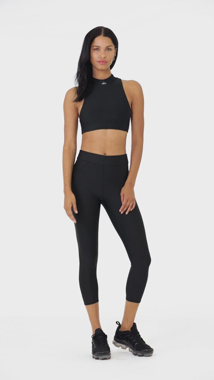 Alo Yoga Airlift High-Midja Conceal-Zip Capri Byxor Dam Blå | 8516340-VW