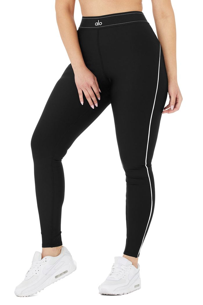 Alo Yoga Airlift High-Midja Suit Up Leggings Dam Svarta | 0156893-HF