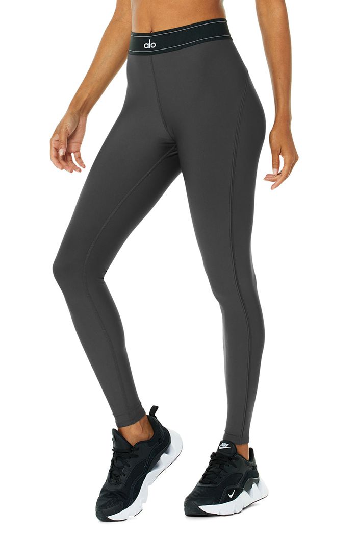 Alo Yoga Airlift High-Midja Suit Up Leggings Dam Mörkgrå | 2513907-EA