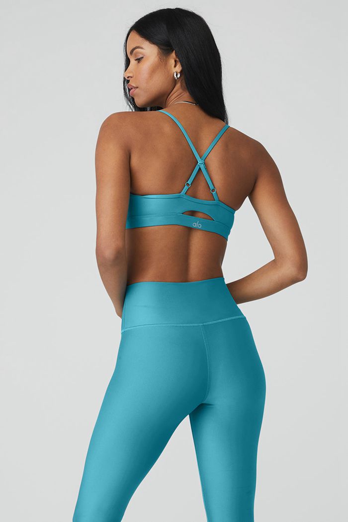 Alo Yoga Airlift Intrigue BH Dam Blå | 2745813-LS