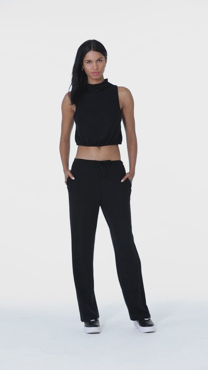 Alo Yoga Alolux Soho Mock Neck Väst Dam Svarta | 0579234-AS