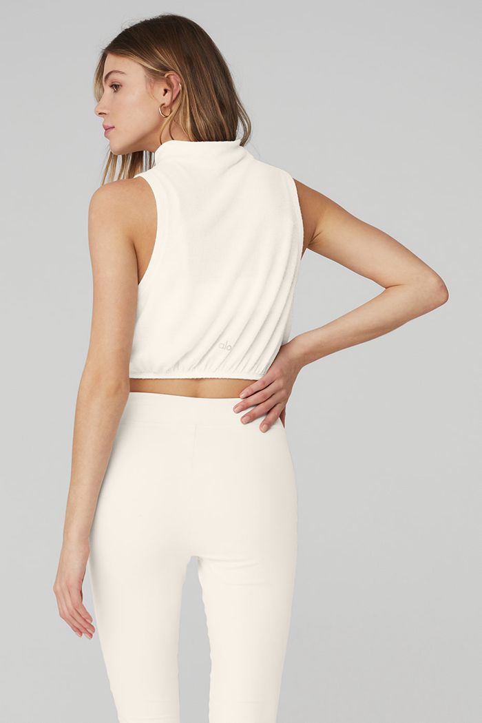 Alo Yoga Alolux Soho Mock Neck Väst Dam Vita | 9280317-IM