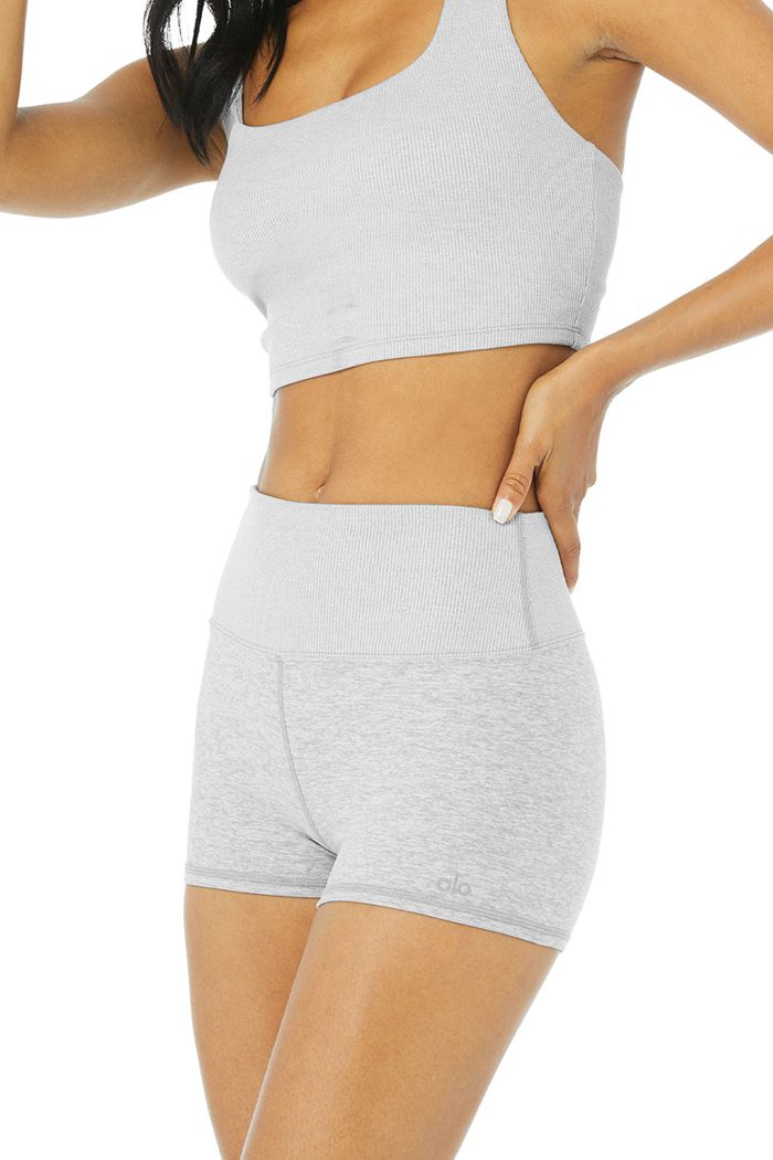 Alo Yoga Alosoft Aura Short Dam Grå | 4651738-TD