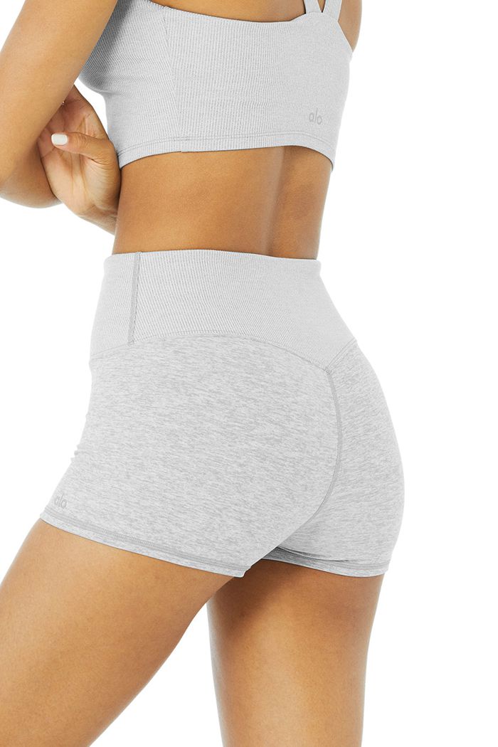 Alo Yoga Alosoft Aura Short Dam Grå | 4651738-TD