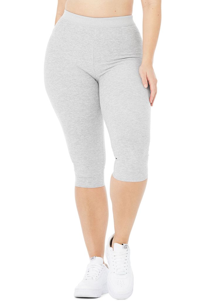 Alo Yoga Alosoft High-Midja Iconic 90's Capri Byxor Dam Grå | 9615708-ZR