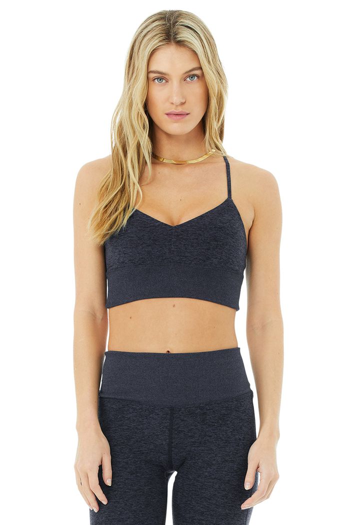 Alo Yoga Alosoft Lavish BH Dam Marinblå | 7814025-GW