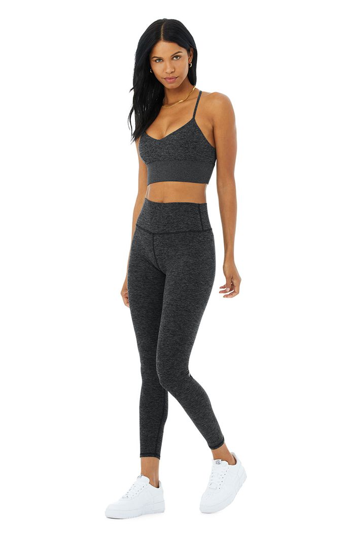 Alo Yoga Alosoft Lavish BH Dam Mörkgrå | 3765189-YC