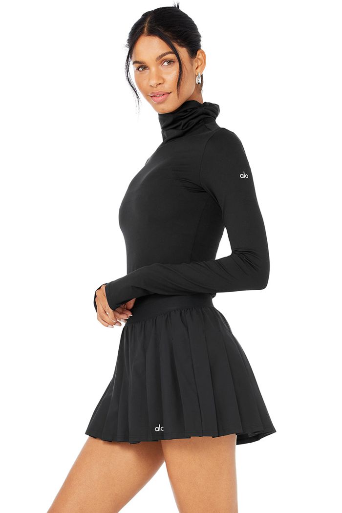 Alo Yoga Alosoft Protection Turtleneck Long Sleeve Dam Svarta | 6947038-GS