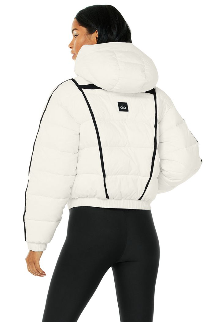 Alo Yoga Aspen Love Puffer Jacka Dam Vita | 5763041-RD