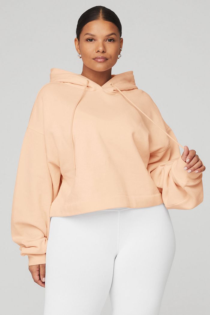 Alo Yoga Bae Hoodie Dam Beige | 7192450-UR