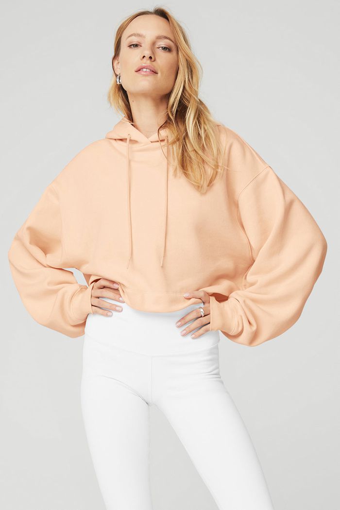 Alo Yoga Bae Hoodie Dam Beige | 7192450-UR