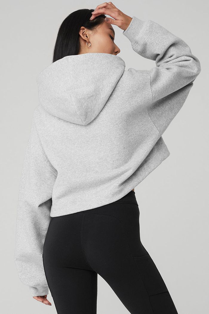 Alo Yoga Bae Hoodie Dam Grå | 6401892-YH