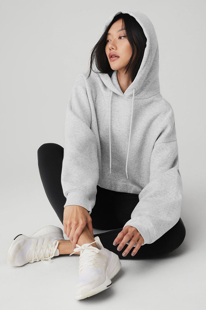 Alo Yoga Bae Hoodie Dam Grå | 6401892-YH