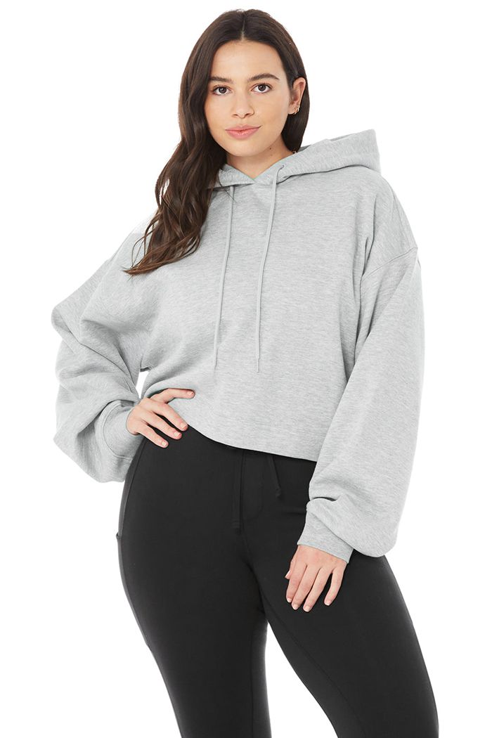 Alo Yoga Bae Hoodie Dam Grå | 6401892-YH