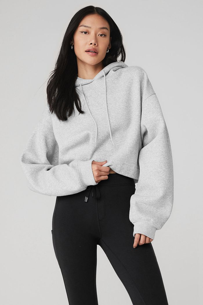 Alo Yoga Bae Hoodie Dam Grå | 6401892-YH