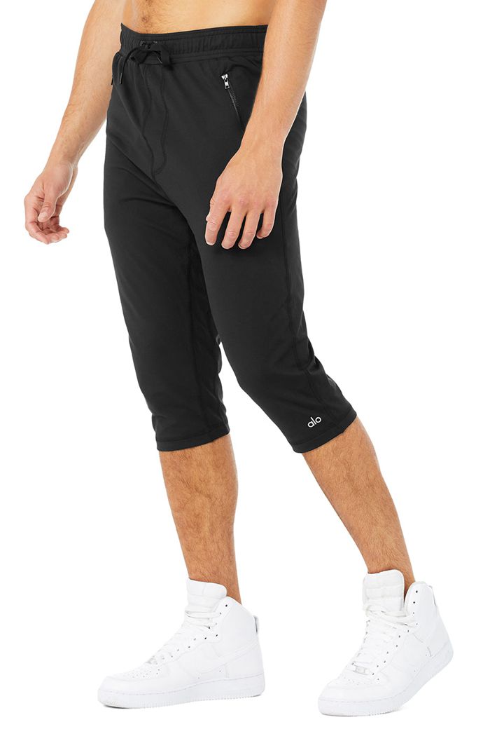 Alo Yoga Balance Capri Byxor Herr Svarta | 4381729-UF