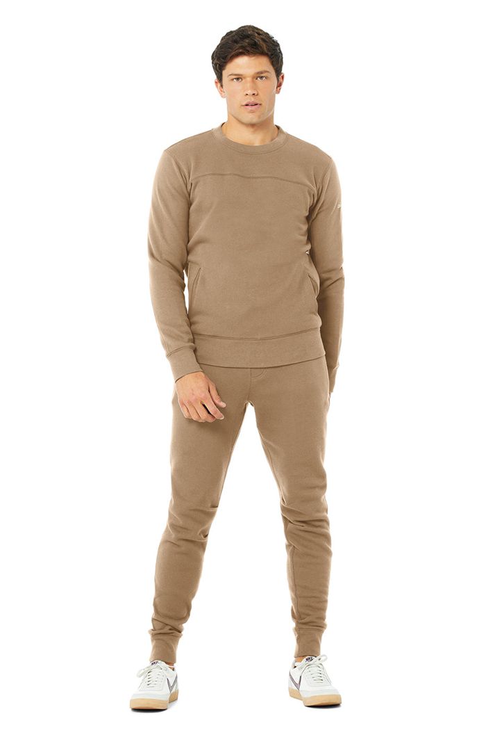 Alo Yoga Base Sweatshirt Long Sleeve Herr Bruna | 9087542-NB