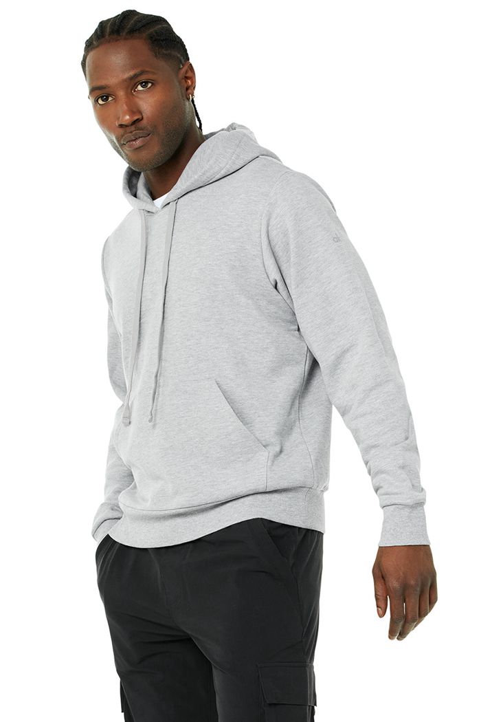 Alo Yoga Caliber Hoodie Herr Grå | 4536807-IH