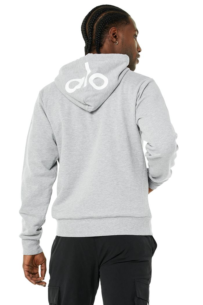 Alo Yoga Caliber Hoodie Herr Grå | 4536807-IH