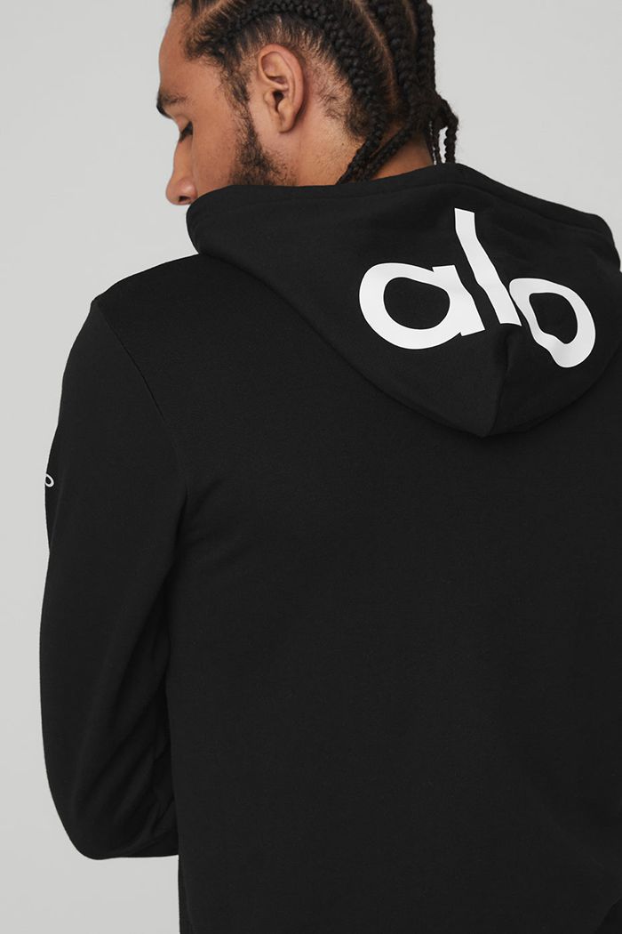 Alo Yoga Caliber Hoodie Herr Svarta | 4819527-TO