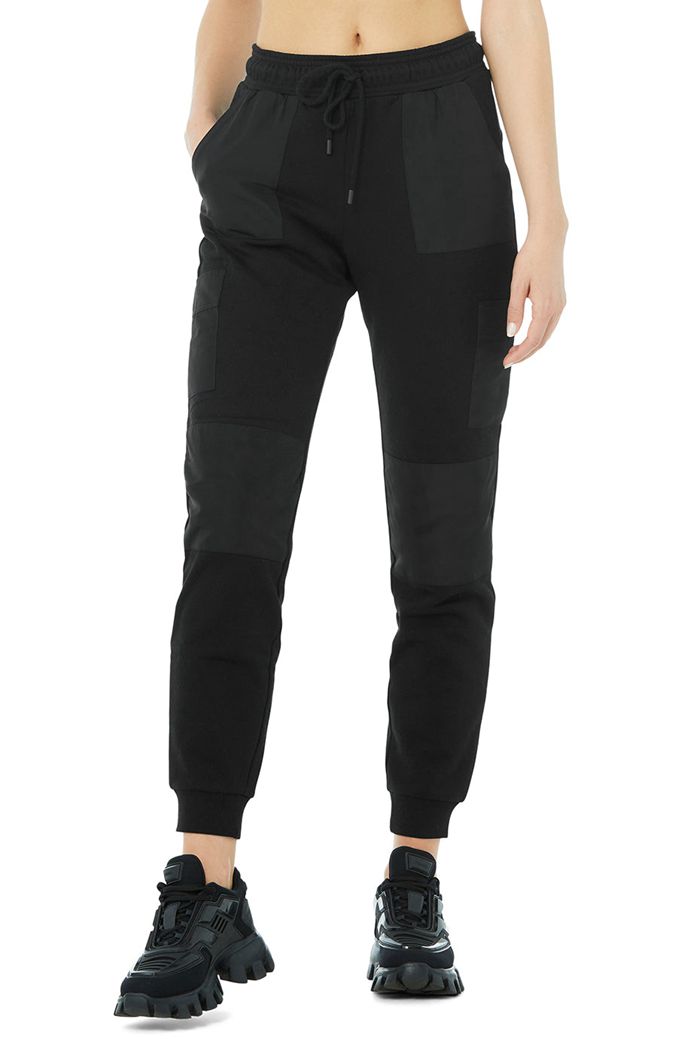 Alo Yoga Cargo Jogger Byxor Dam Svarta | 8325064-DM