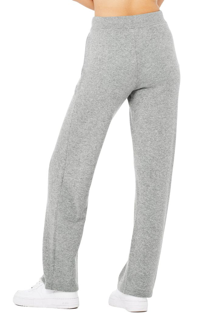 Alo Yoga Cashmere High-Midja Jet Set Breda Leg Byxor Dam Grå | 8014295-RF