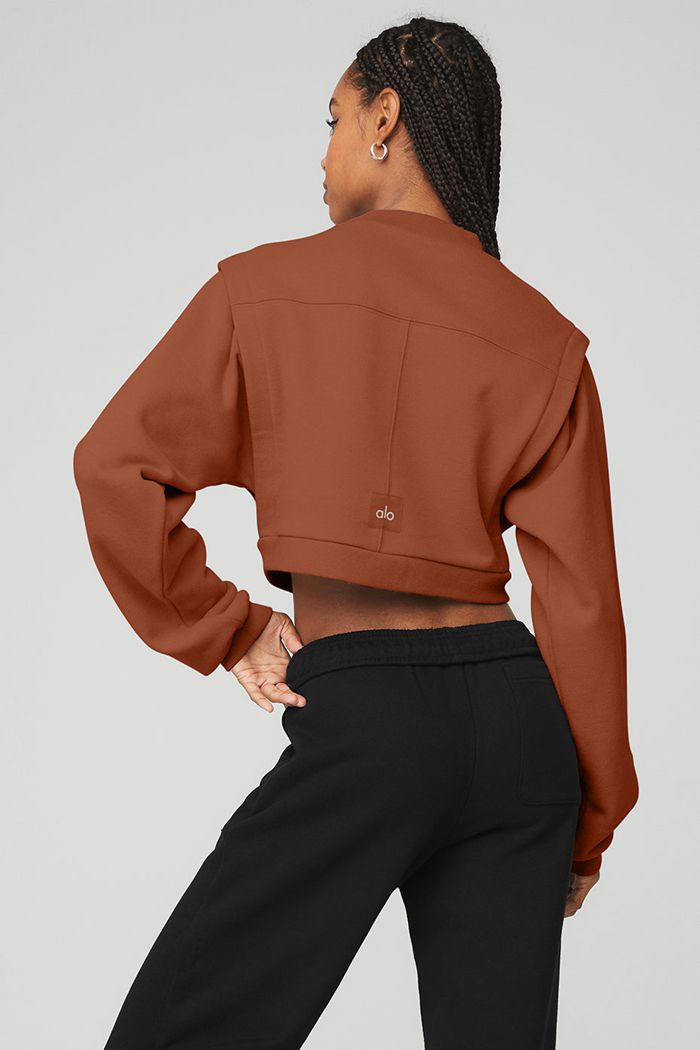 Alo Yoga Cropped Fresh Jacka Dam Röda | 0489531-YJ