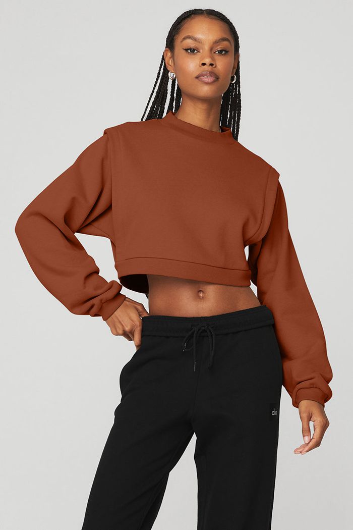 Alo Yoga Cropped Fresh Jacka Dam Röda | 0489531-YJ